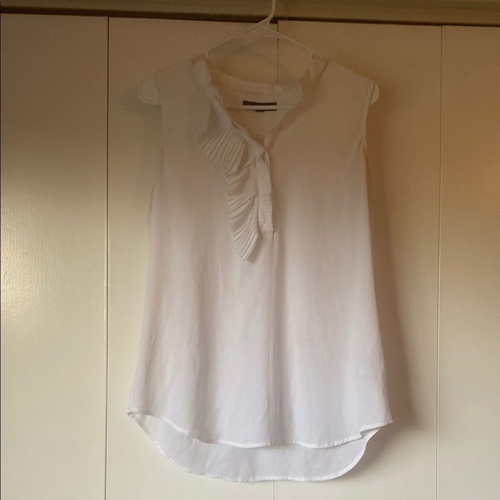 Banana Republic Pink Sleeveless Tie Front Polo Blouse